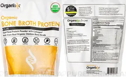 Label for Organic Bone Broth Protein Plain