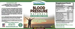 Label for Blood Pressure Naturals