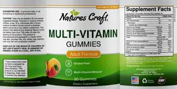 Label for Multi-Vitamin Gummies