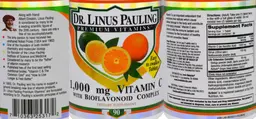 Label for Vitamin C 1,000 mg with Bioflavonoid Complex