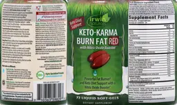 Label for Keto-Karma Burn Fat Red