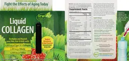 Label for Liquid Collagen Tropical Strawberry & Kiwi Flavored