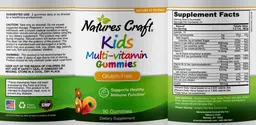 Label for Kids Multi-Vitamin Gummies
