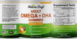 Label for Adult Omega + DHA Gummies
