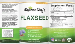 Label for Flaxseed 1000 mg
