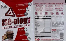 Label for ISO-ology Chocolate Peanut Butter Cup