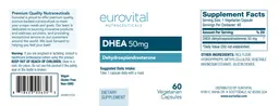 Label for DHEA 50 mg