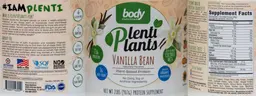 Label for PlentiPlants Vanilla Bean
