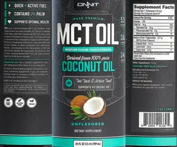 Label for MCT Oil Unflavored
