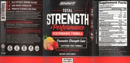 Label for Total Strength + Performance Strawberry Lemonade