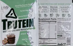 Label for Trutein Naturals Chocolate Peanut Butter Cup