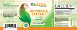 Label for Boswellia Extract 400 mg