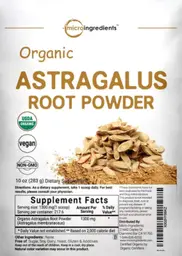 Label for Organic Astragalus Root Powder