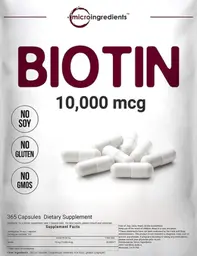 Label for Biotin 10,000 mcg