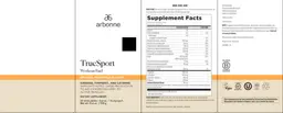 Label for TrueSport Workut Fuel Orange Pineapple Flavor