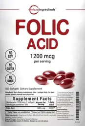 Label for Folic Acid 1200 mcg