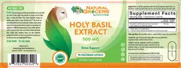 Label for Holy Basil Extract 500 mg