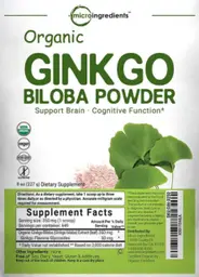 Label for Organic Ginkgo Biloba Powder