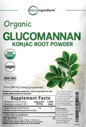 Label for Organic Glucomannan Konjac Root Powder