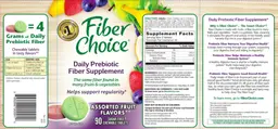 Label for Fiber Choice Daily Prebiotic