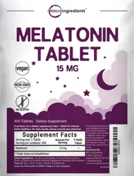 Label for Melatonin Tablet 15 mg