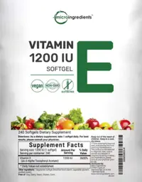 Label for Vitamin E 1200 IU Softgel
