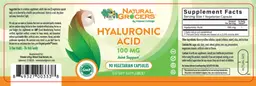Label for Hyaluronic Acid 100 mg