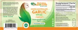 Label for Odor Controlled Garlic 500 mg + Parsley