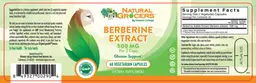 Label for Berberine Extract 500 mg