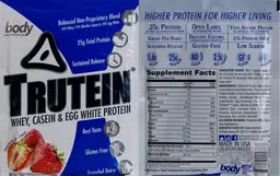 Label for Trutein Strawberries & Cream