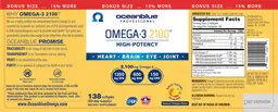 Label for Omega-3 2100 Orange Flavor