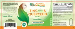 Label for Zinc 30 mg & Quercetin 50 mg