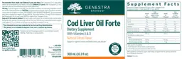 Label for Cod Liver Oil Forte Natural Citrus Flavor
