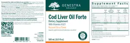Label for Cod Liver Oil Forte Natural Citrus Flavor