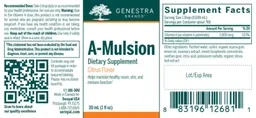 Label for A-Mulsion Citrus Flavor