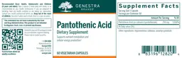 Label for Pantothenic Acid