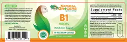 Label for B1 100 mg