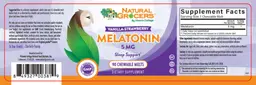 Label for Melatonin 5 mg Vanilla-Strawberry