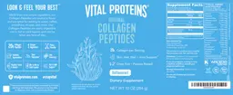 Label for Original Collagen Peptides Unflavored
