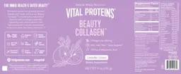 Label for Beauty Collagen 15 g Lavender Lemon
