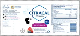 Label for Citracal Gummies
