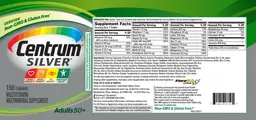 Label for Centrum Silver Adults 50+