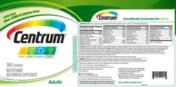 Label for Centrum Adults