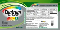 Label for Centrum Silver Adults 50+