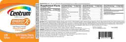 Label for Centrum Specialist Energy Multivitamin