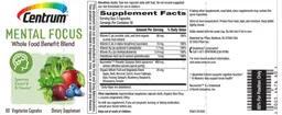 Label for Centrum Mental Focus
