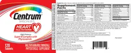 Label for Centrum Specialist Heart Multivitamin