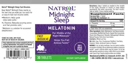 Label for Midnight Sleep Fast Dissolve Lavender Vanilla