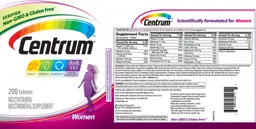 Label for Centrum Women