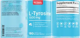Label for L-Tyrosine 1500 mg
